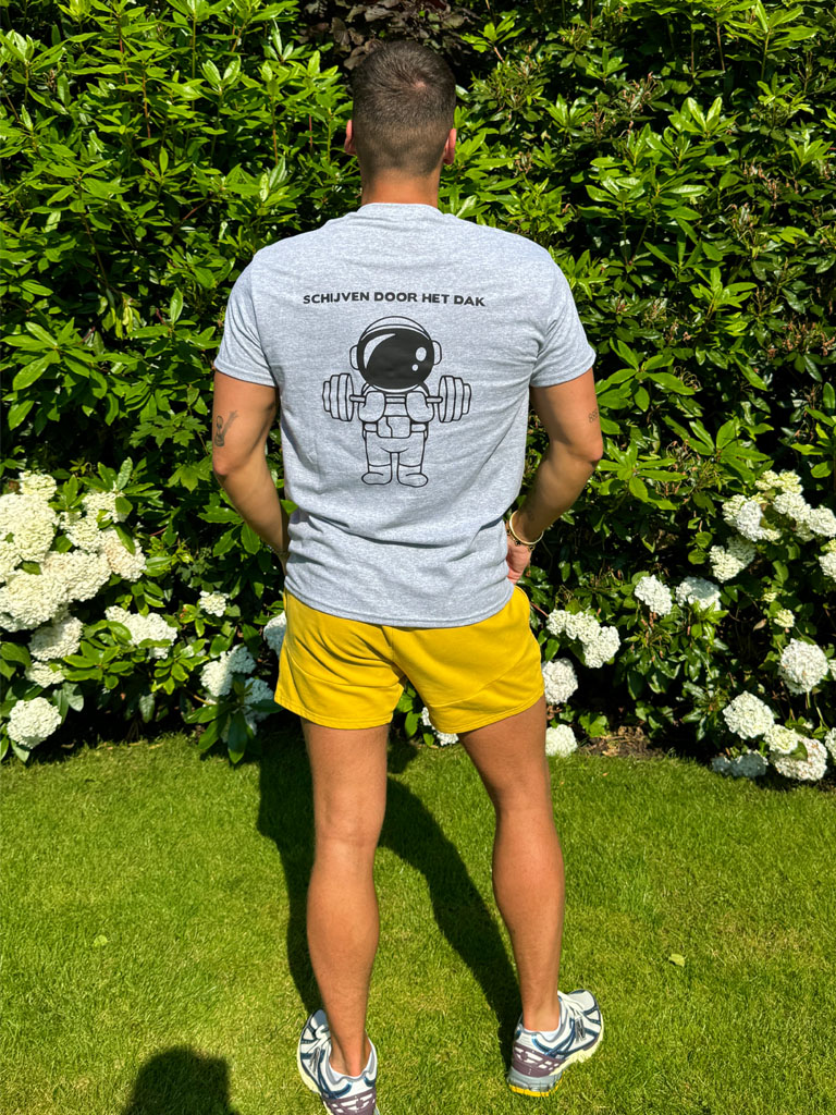 Tshirt-MDS Nutrition grijs achterkant
